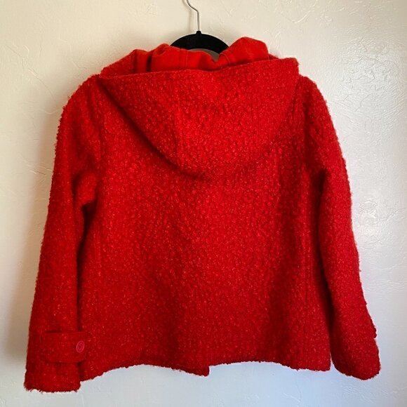 Opening Ceremony Boucle Toggle Coat Jewel Red NWT Size 6 - Picture 5 of 10